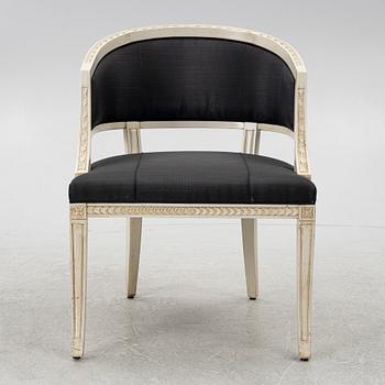 Karmstolar, ett par, sengustaviansk stil, 1900-talets andra hälft.