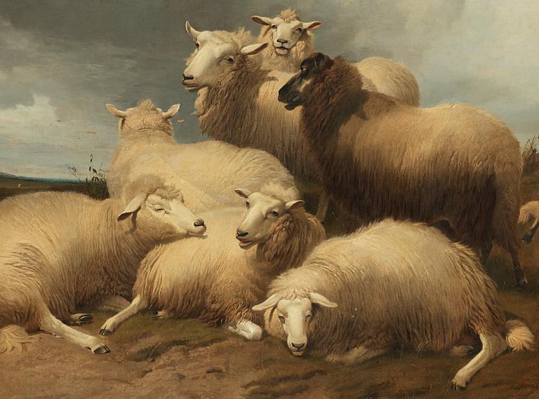 Thomas Sidney Cooper, "A passing shower - sheep in the meadows".
