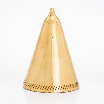 Paavo Tynell, pierced brass shade, for pendant ceiling light model 1943, ab Taito oy, around 1940.