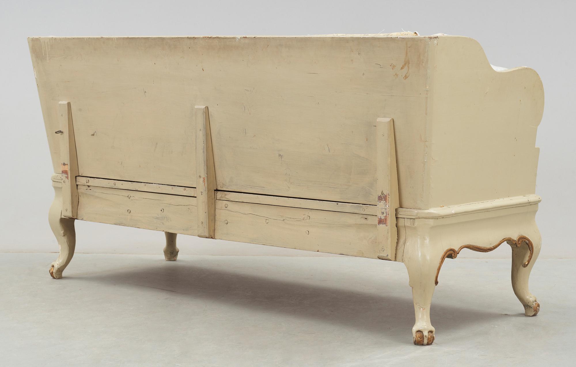 TRÅGSOFFA, rokoko, 1700-tal.