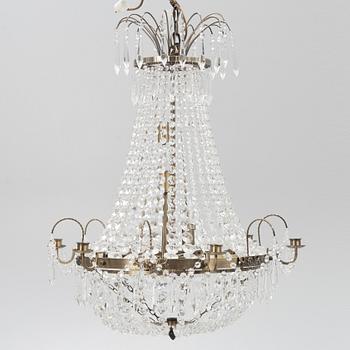 A Gustavian style chandelier, late 20th century.