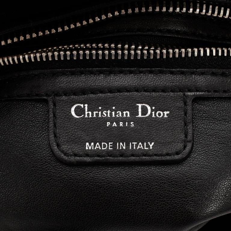 CHRISTIAN DIOR, a black leather "Lady Dior" bag.