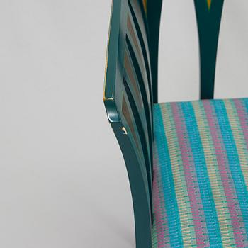 Eliel Saarinen, furniture, 5 pieces, "Blue suite" for Adelta, Finland 1980s.