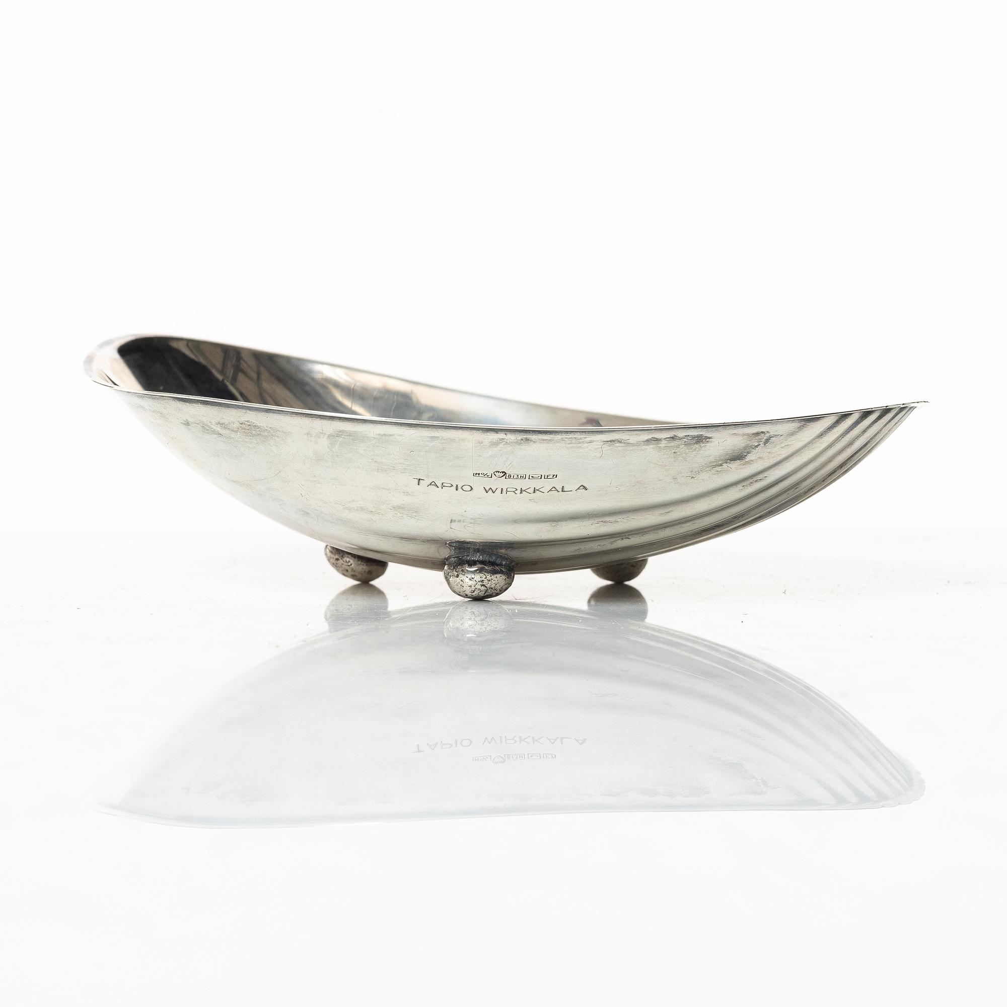 Tapio Wirkkala, a silver bowl, Hopeatehdas Oy Helsinki 1960.