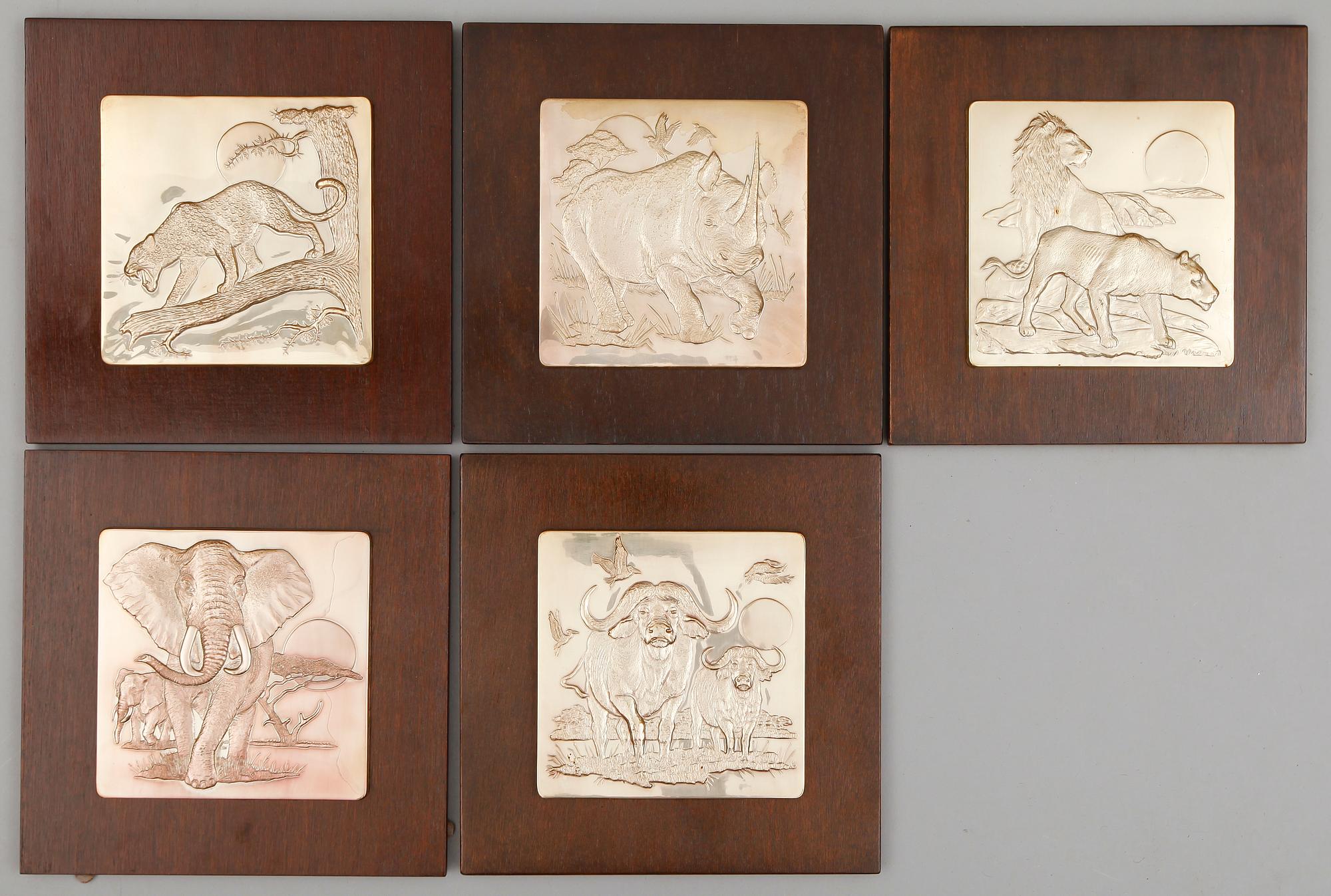 TAVLOR, 5 st, sterlingsilver, efter Anthony Jones, The Franklin Mint, sent 1900-tal.