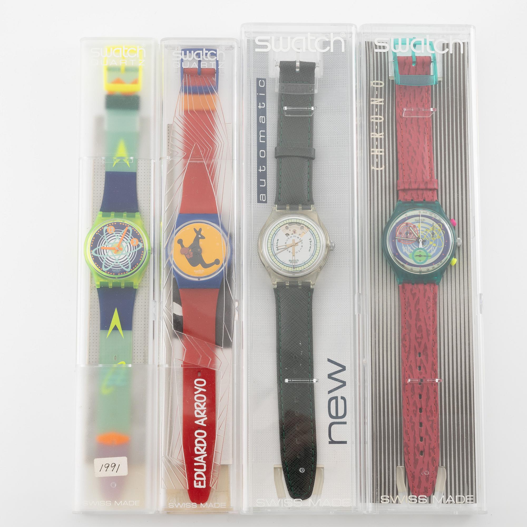 18 Swatch Watches, "No Reserve".