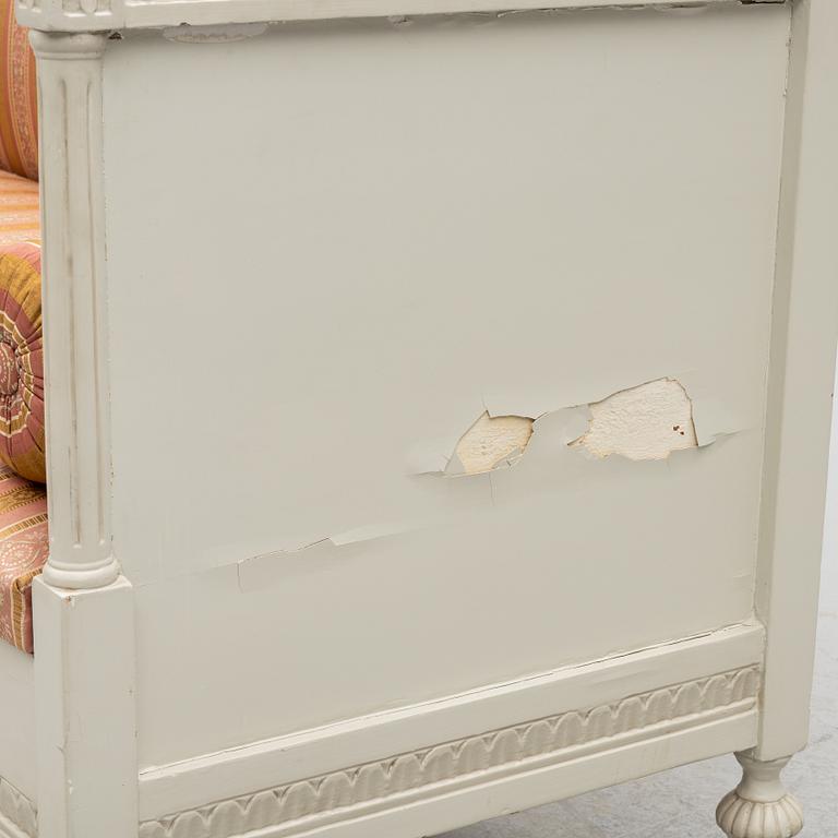 A Gustavian style sofa, 19th century.