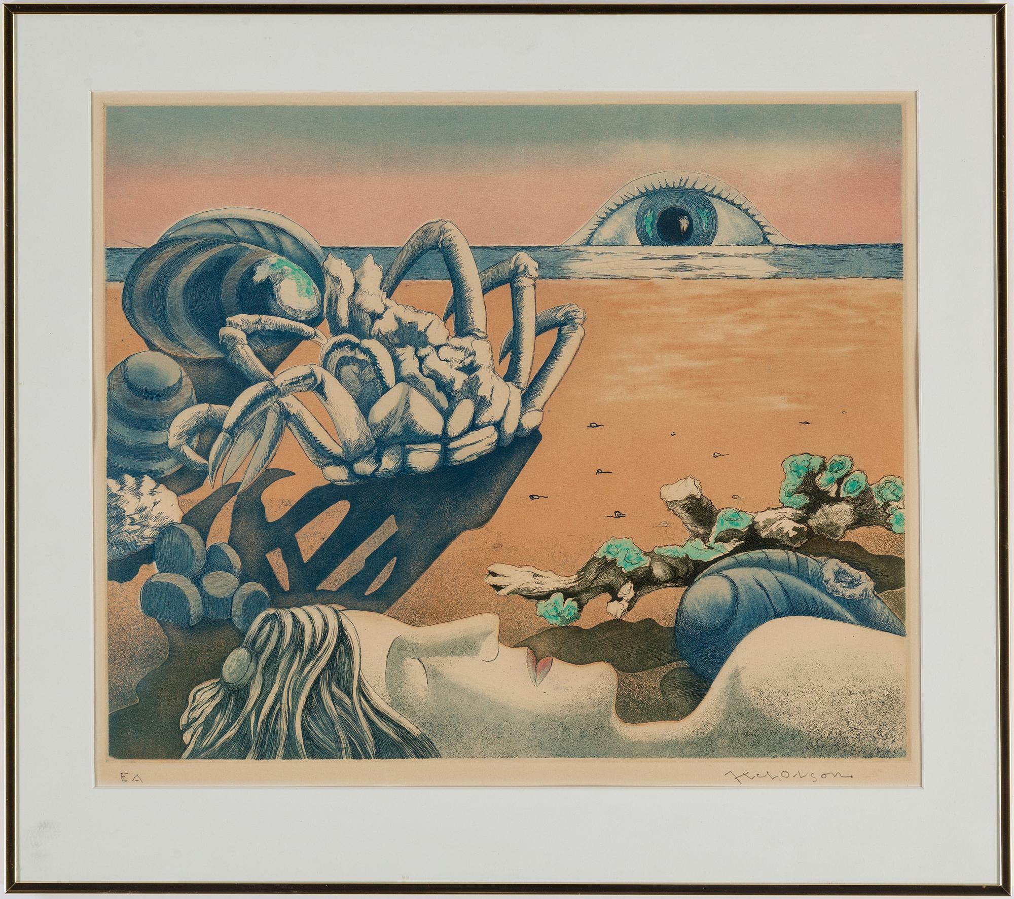 ERIK OLSON & AXEL OLSON, lithographs in colours, signed.