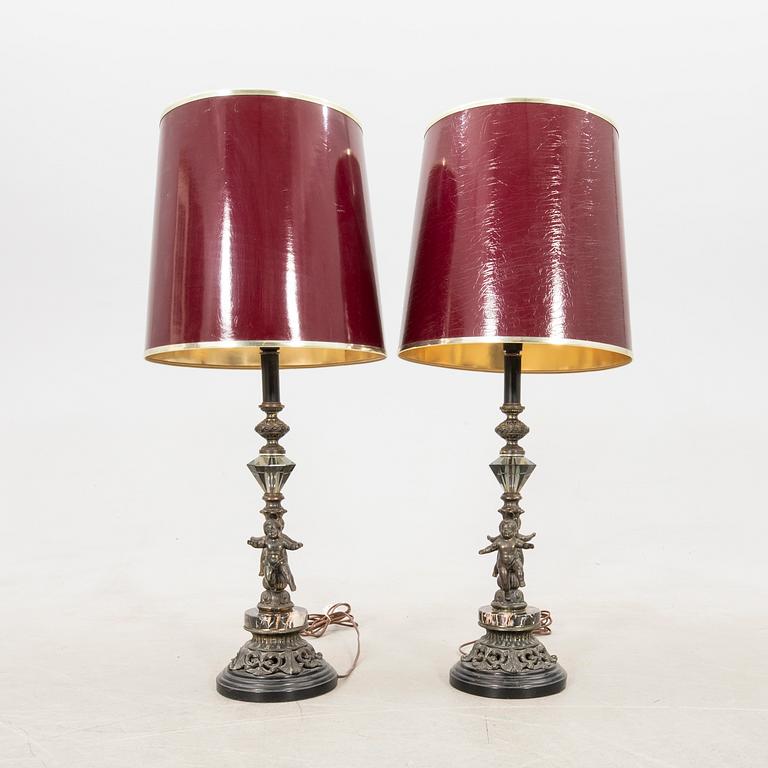 Table lamps a pair 20th century.