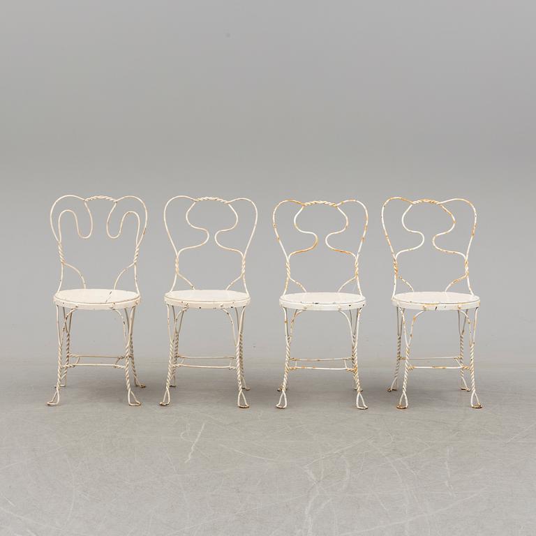 TRÄDGÅRDSSTOLAR, 4 st, 1900-talets mitt.