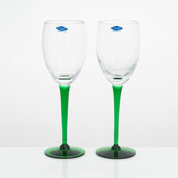 Saara Hopea, a 8-piece set of 'Traviata' wine glasses, Nuutajärvi, Finland.