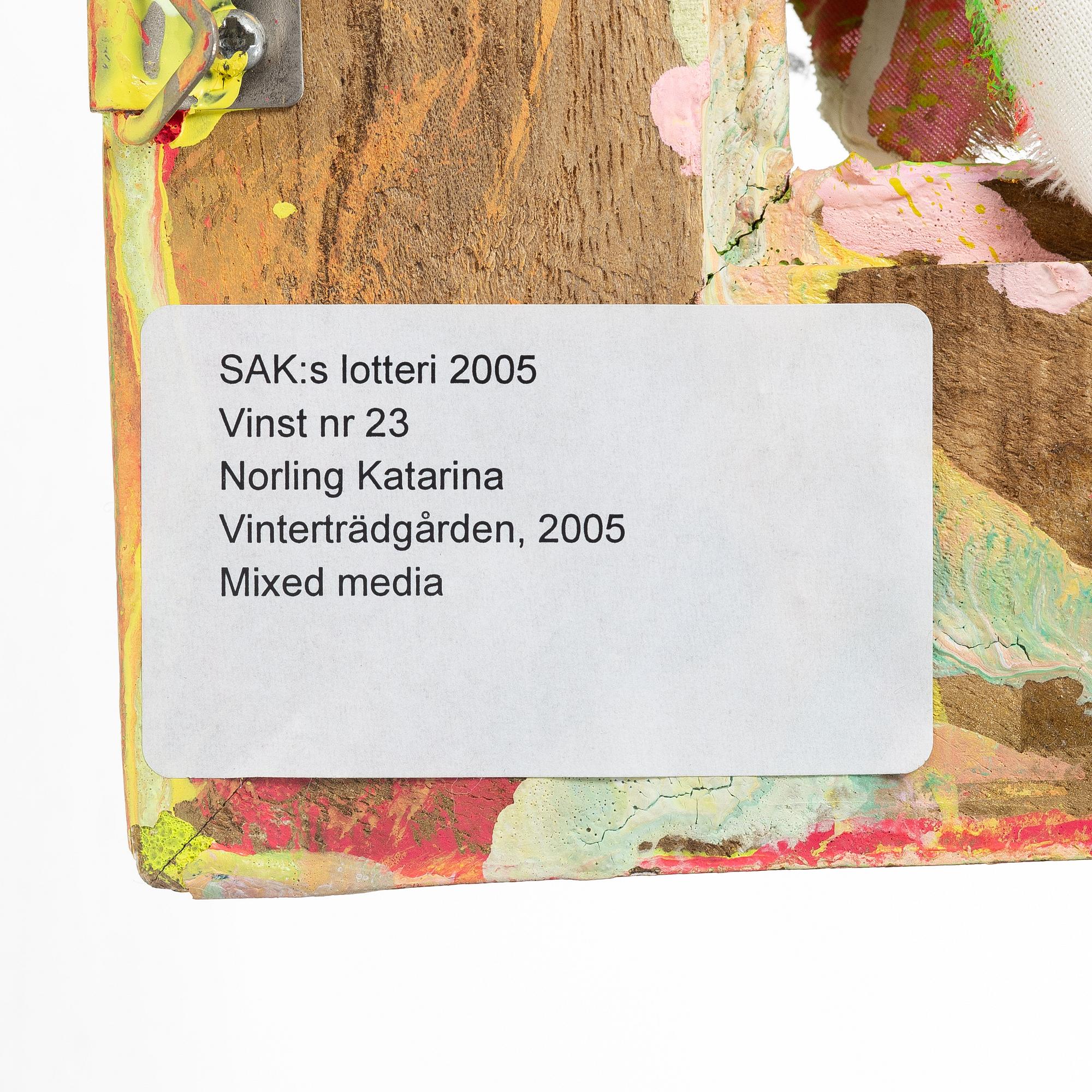 Katarina Norling, "Winter Garden", mixed media, signed and dated 2005.