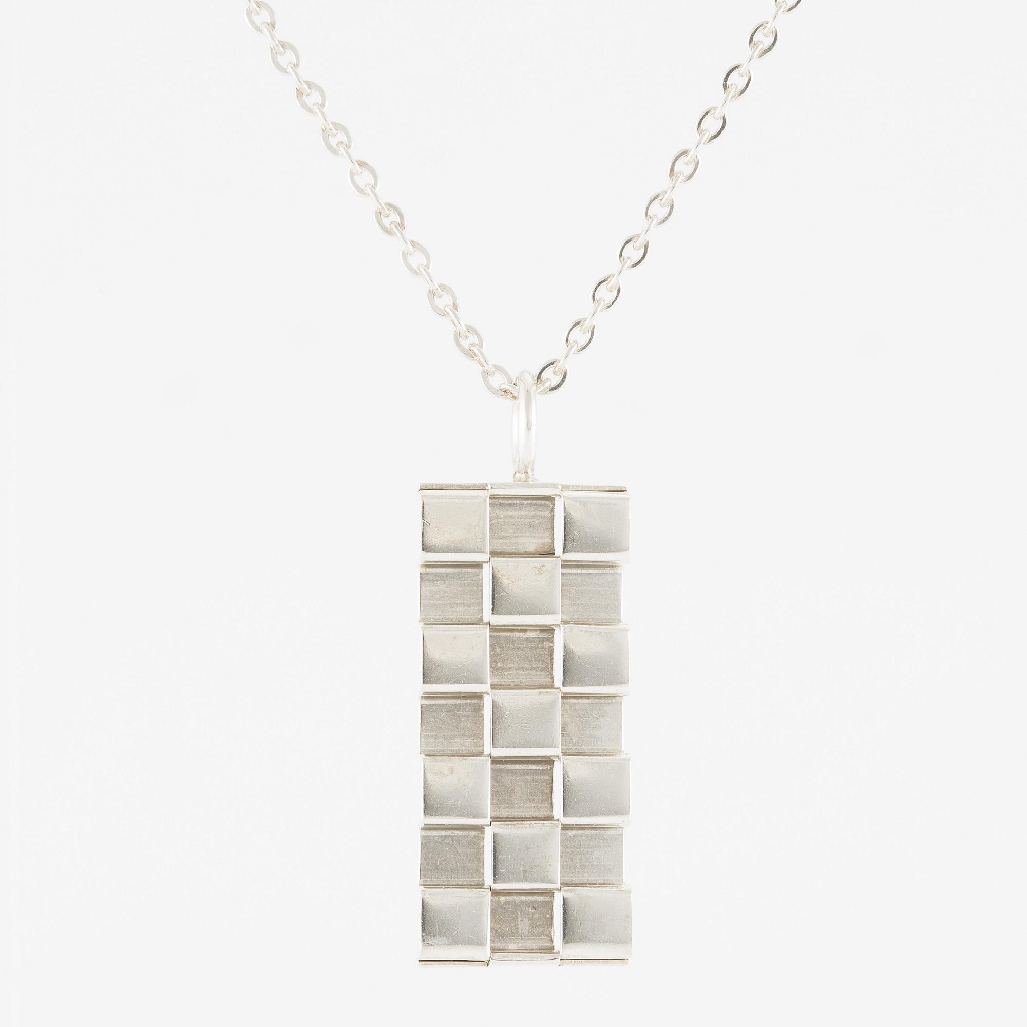 Elis Kauppi, hänge, silver, med kedja.