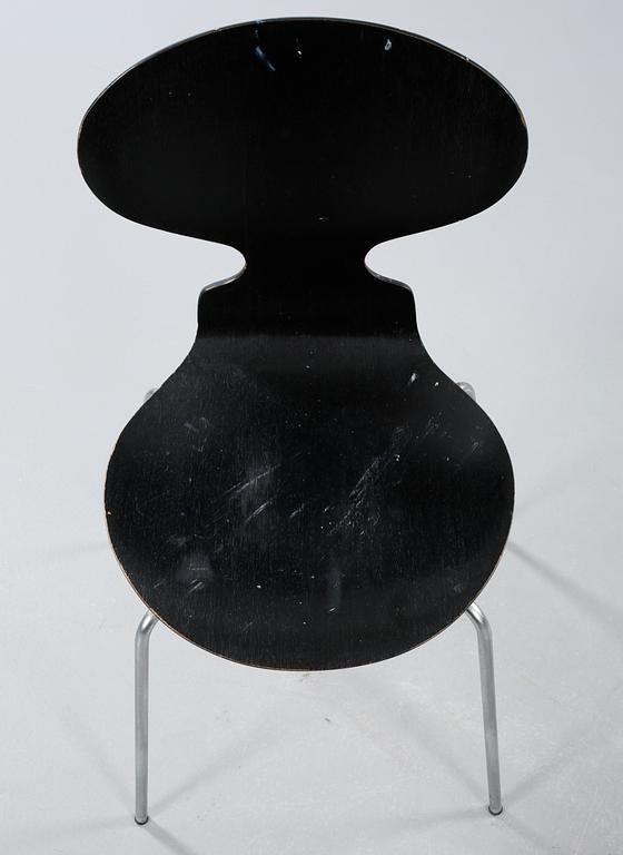 Four chairs, model Myran, designed by Arne Jacobsen for Fritz Hansen, made 1969.