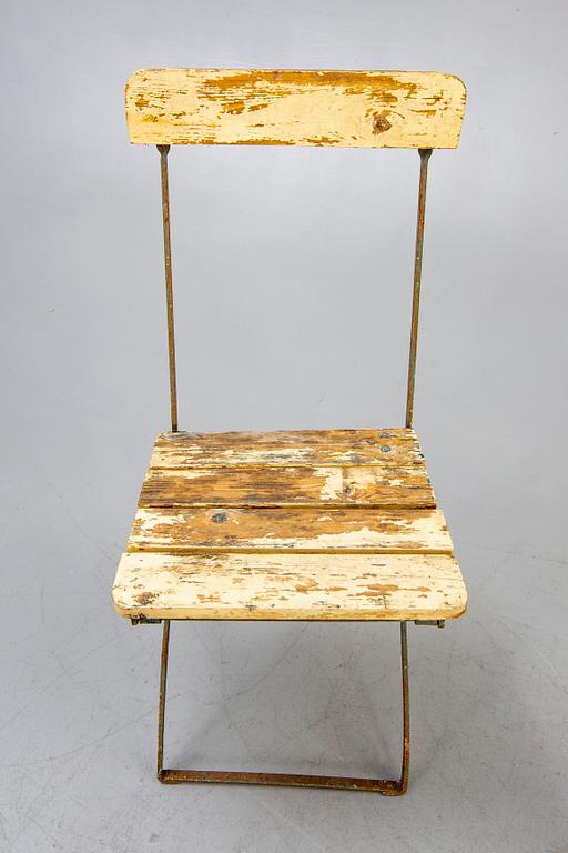 Trädgårdsstolar, 4 st, 1900-tal, "Bryggeristolar".