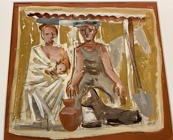 MASSIMO CAMPIGLI, blandteknik på papper, bär senare påförd signatur (okänd).