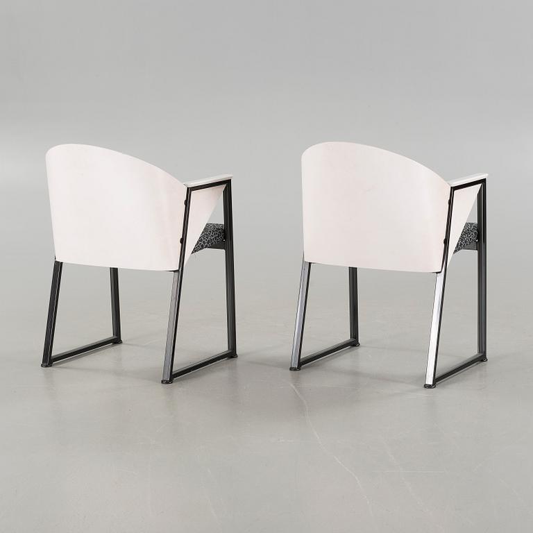 A set of four chairs, probably  Jouko Järvisalo.
Second hälft of the 20th century.