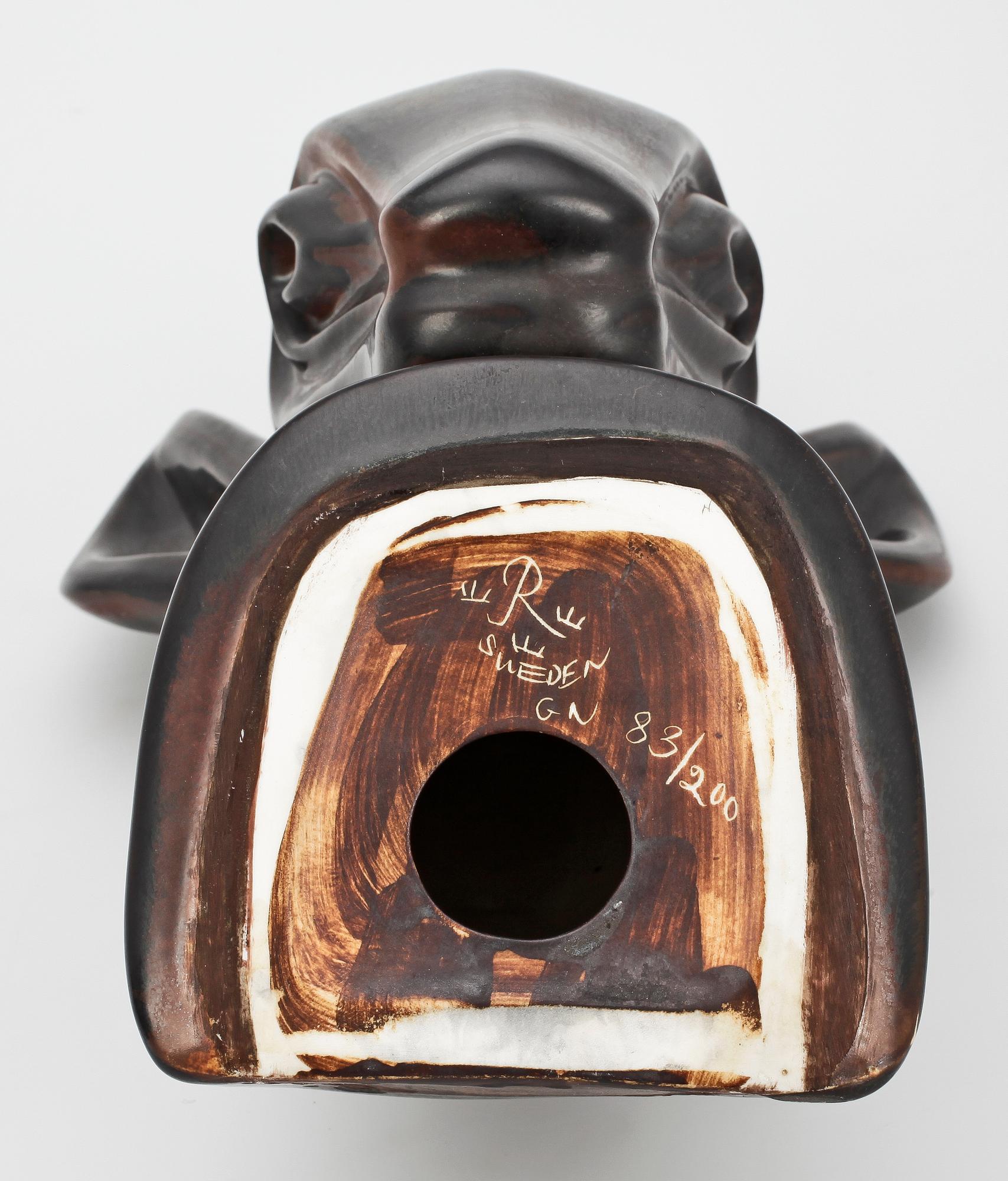 GUNNAR NYLUND, skulptur, stengods, Rörstrand. Sign o numr 83/200.