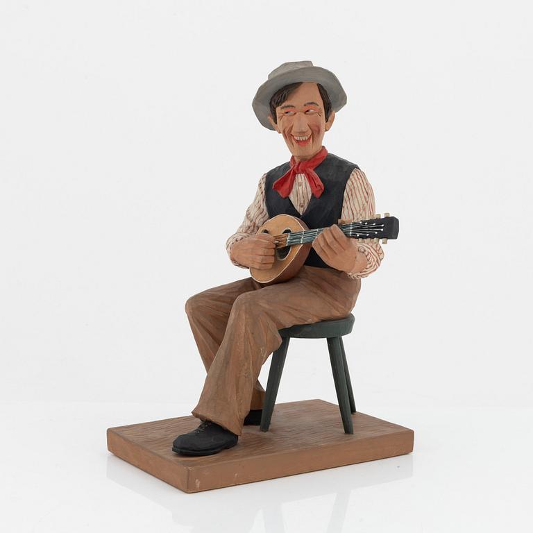 Herman Rosell, sculpture, painted wodd.