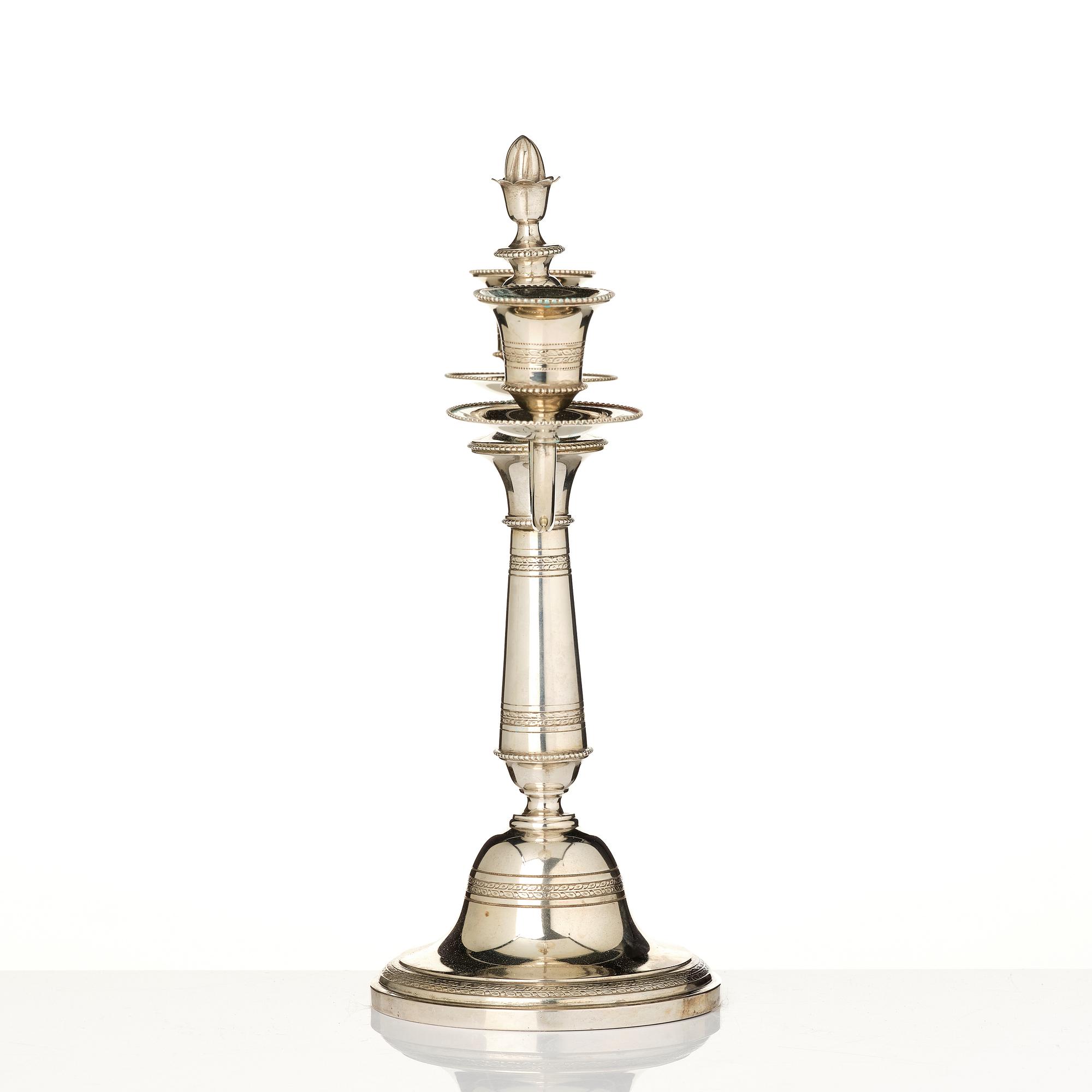 A two-light candelabrum, 800/1000 silver, Germany, 20th century.