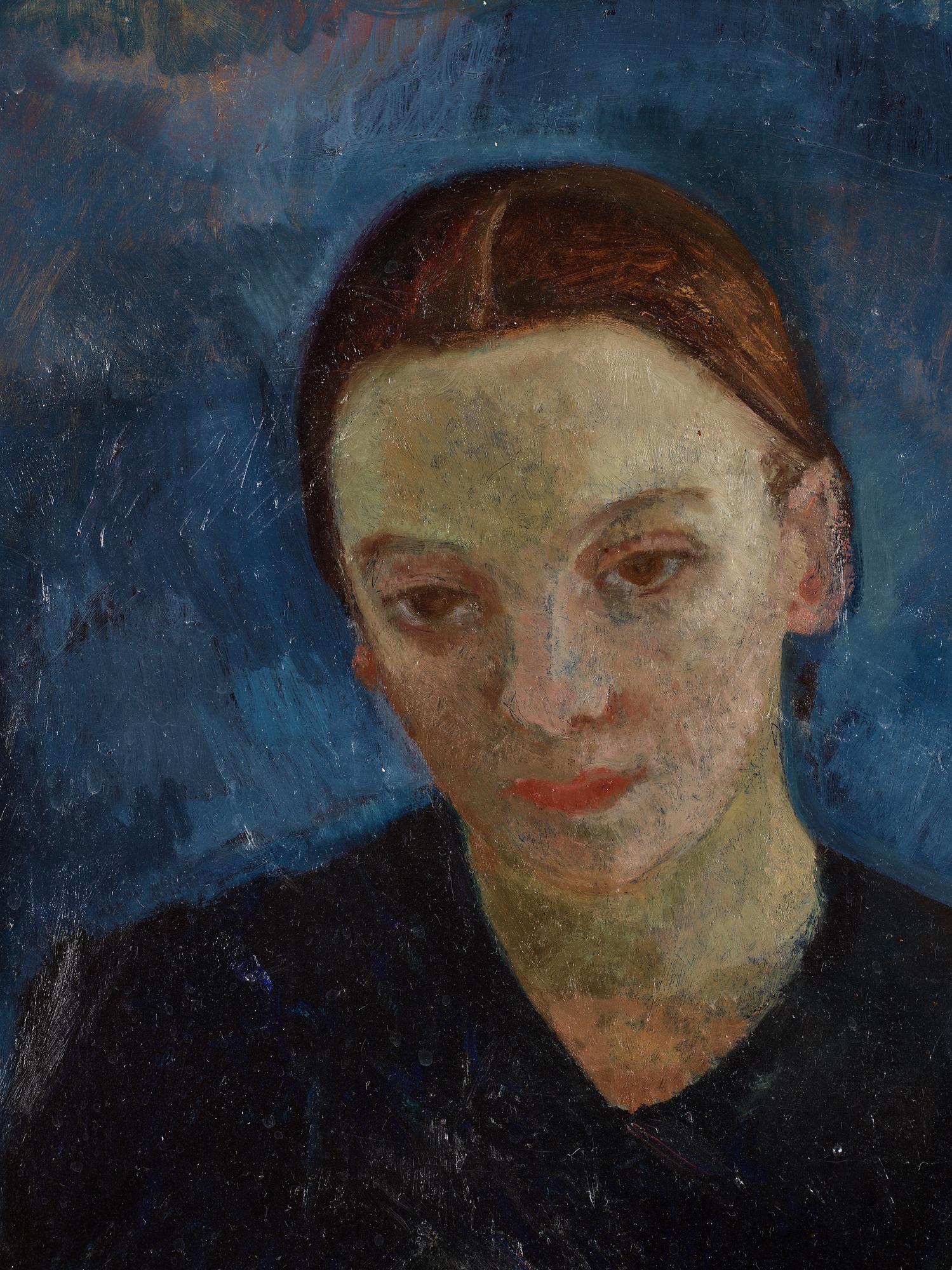 Monica Bratt, oil on canvas. Signed and dated -42.