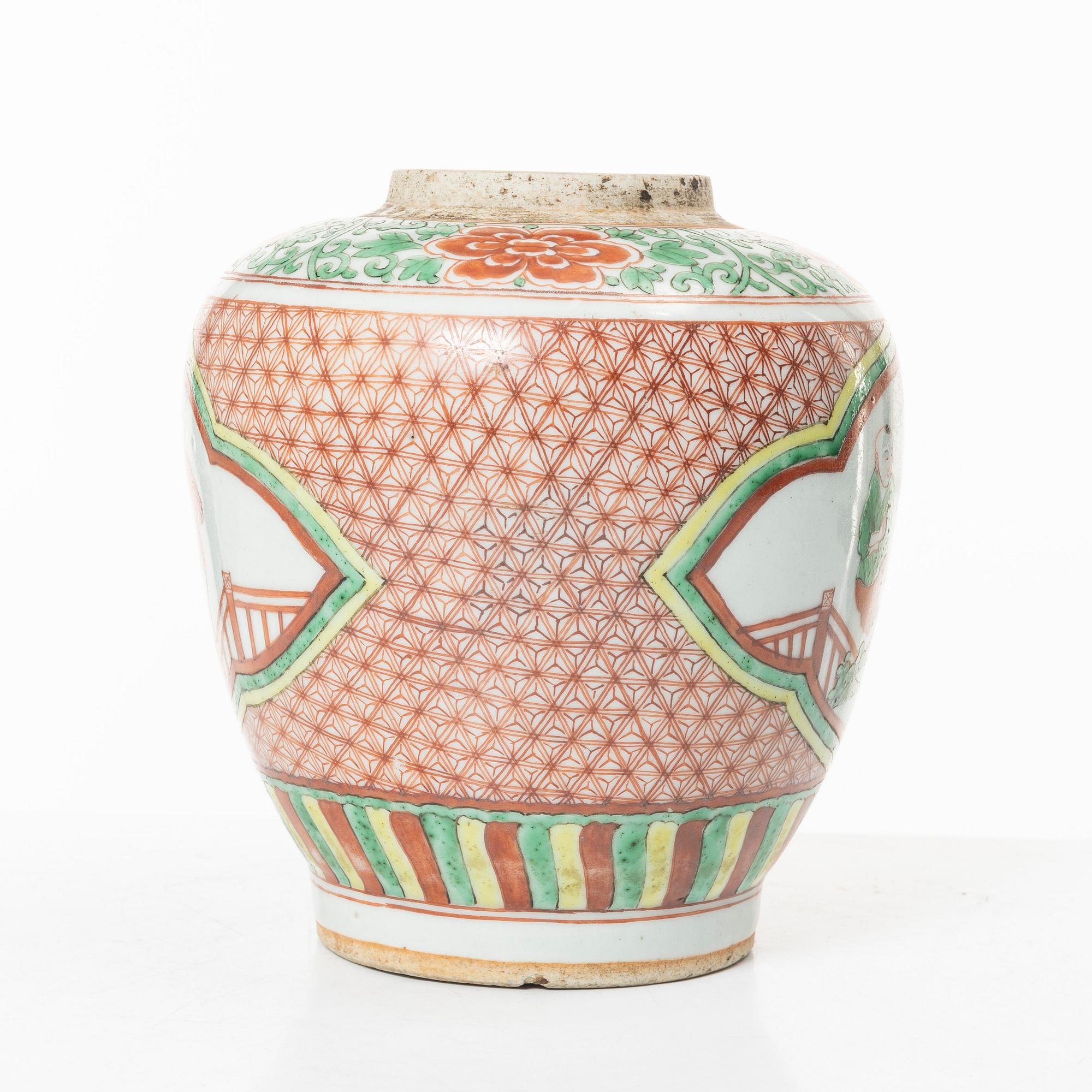 Bojan / kruka, porslin, Kina, Qingdynastin, Kangxi (1662-1722).