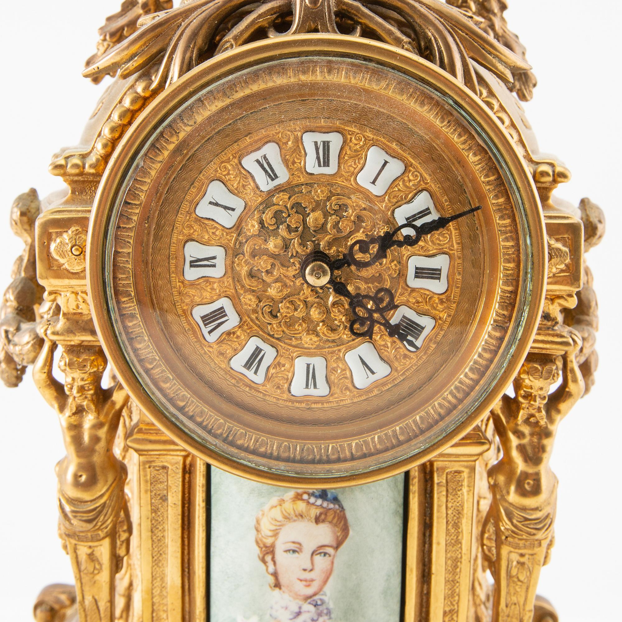 Table clock Louis XVI style first half of the 20th century.