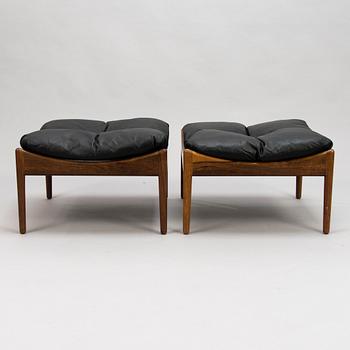 CHRISTIAN VEDEL, a pair of 1960's 'Modus' armchairs and two stools for Sören Willadsen, Denmark.