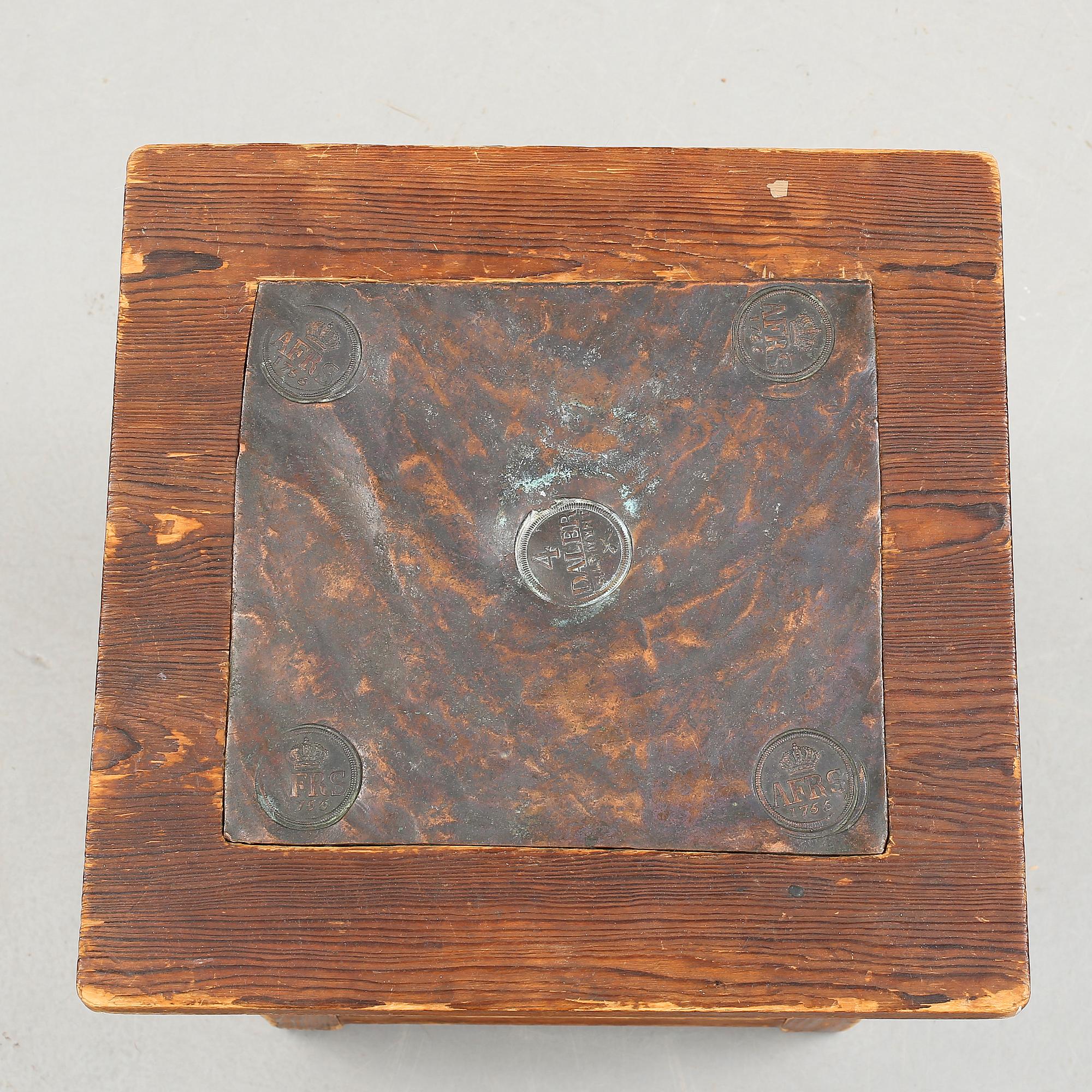 PLÅTMYNT, koppar, 4 Daler, Adolf Fredrik av Sverige, 1755.