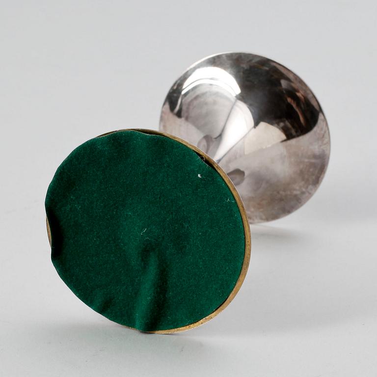 LJUSSTAKE. Sterling silver. Tapio Wirkkala, Kultakeskus Tavastehus, Finland 1972. Vikt ca 97 gram.