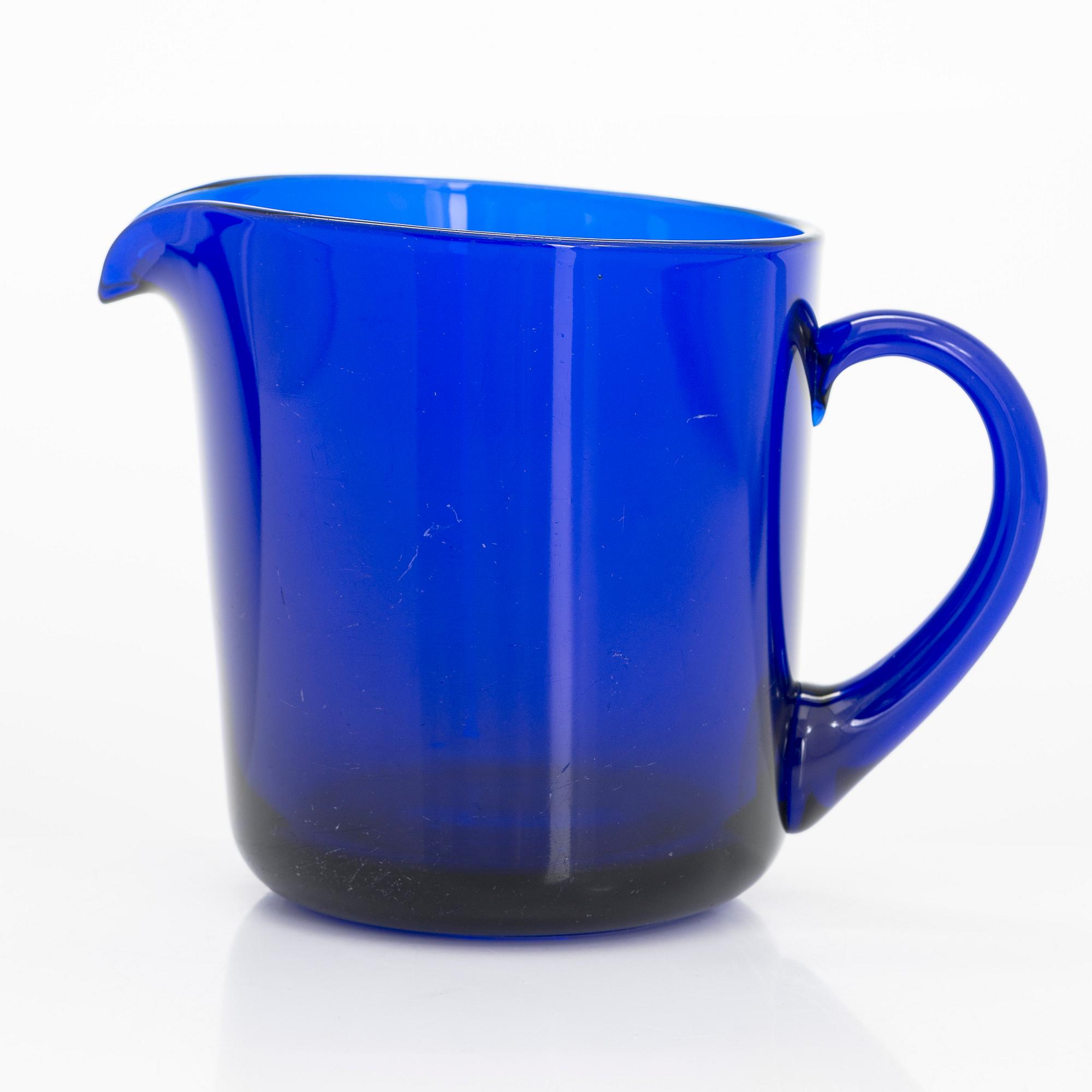 Kaj Franck, tillbringare, modell 5601 och dricksglas, 12 st, modell 5023, Nuutajärvi Notsjö, 1900-talets mitt.