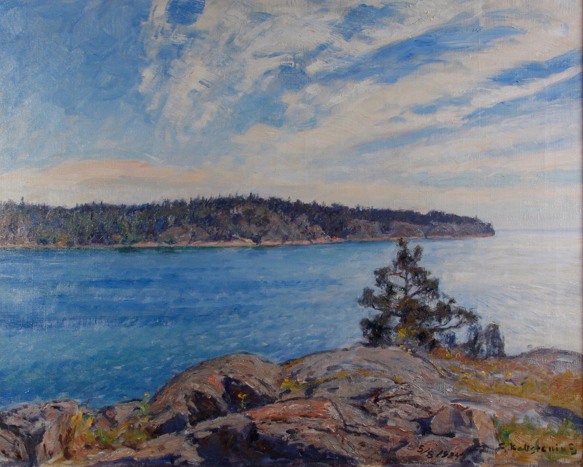 KALLSTENIUS, GOTTFRID, olja på duk. Signerad och daterad 5/8 1924.