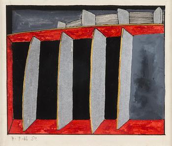 STEN EKLUND, gouache, signed and dated -66.