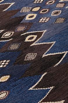 Barbro Nilsson, A CARPET, "Snäckorna", flat weave, ca 278 x 191,5-194 cm, signed AB MMF BN.