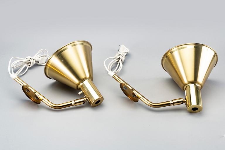 Wall lamps, a pair, Öja lighting, 1970s.