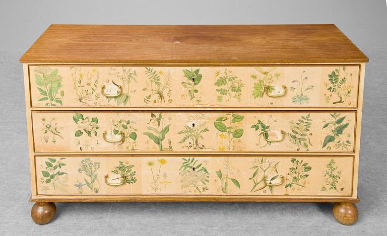 A Josef Frank 'Flora' chest of drawers, Svenskt Tenn 1940's.