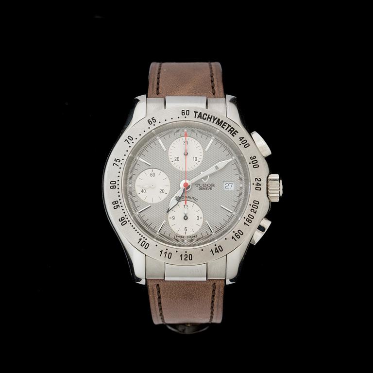 HERRARMBANDSUR,  Tudor, Chrono. Automatisk. Stål. Kronograf, c:a 2007.