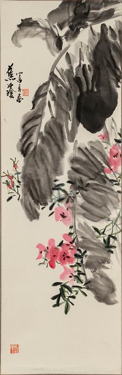 A hanging scroll, signed Gong Yin (1937-).
