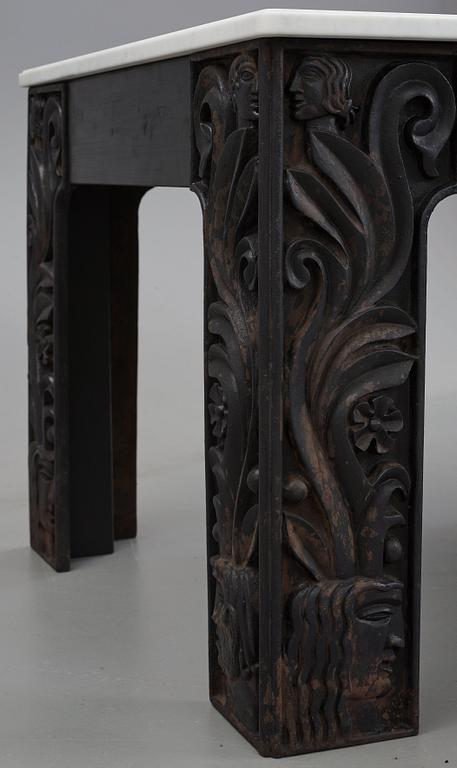 Anna Petrus, four cast iron reliefs, Näfveqvarn, Sweden, pieces of a table designed for the Metropolitan exhibition in New York 1927.