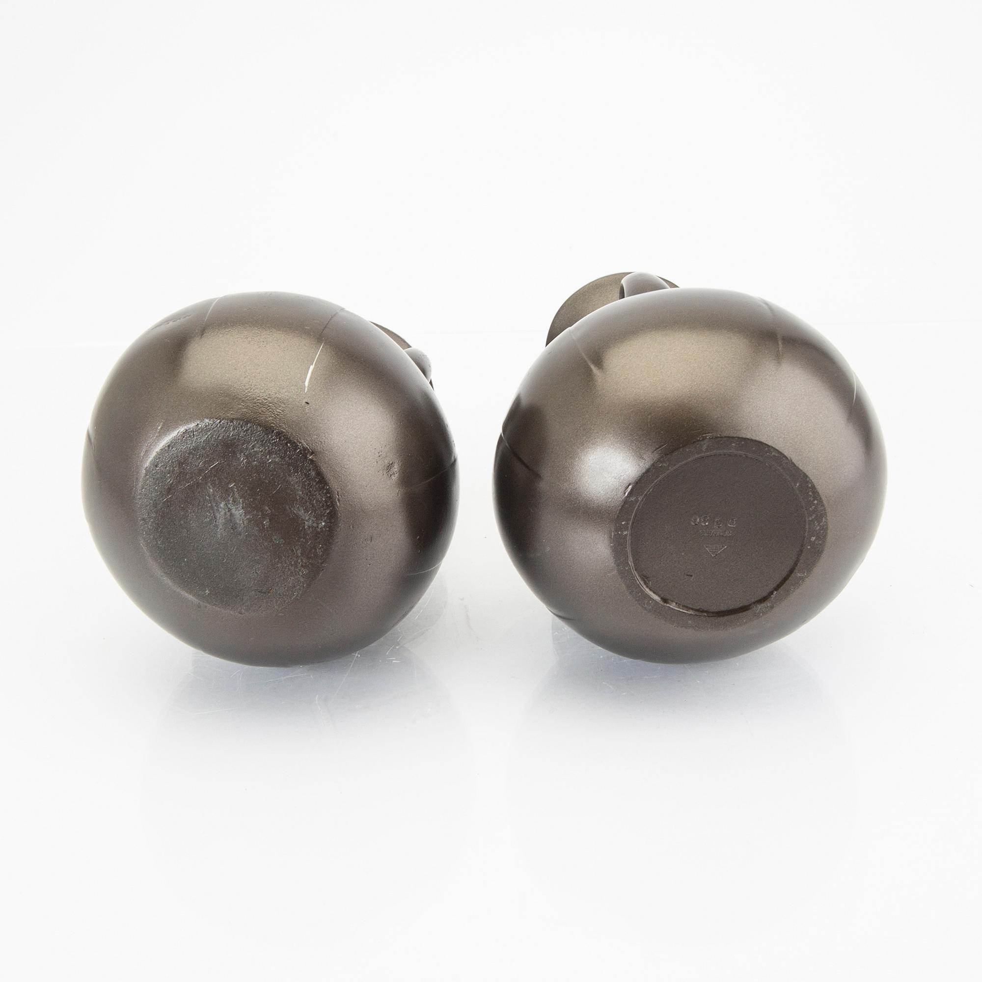 A pair of Just Andersen bronze vases.