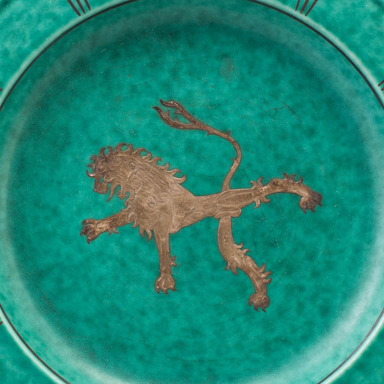 A 1930s  plate and vase by Wilhelm Kåge.