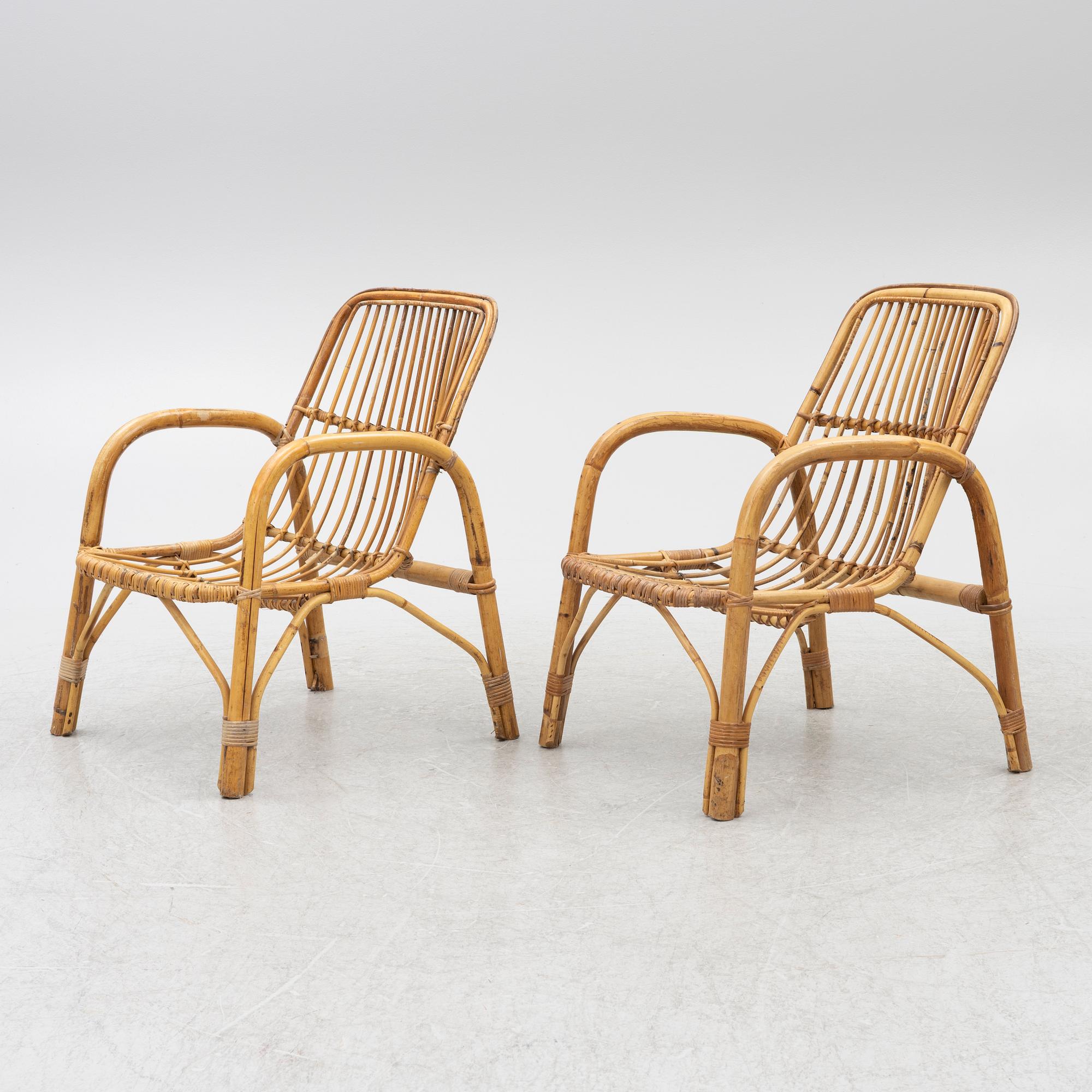 A set of six armchairs, mid/second half of the 20th century.