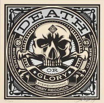 SHEPARD "OBEY" FAIREY, färgserigrafier, 4 st, signerade daterade (20)14 och numrerade 199/250.