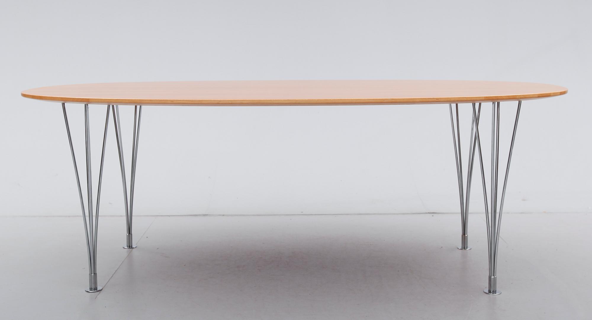 BORD, "Superelips", Bruno Mathsson, Piet Hein, Fritz Hansen, 1900-talets andra hälft.