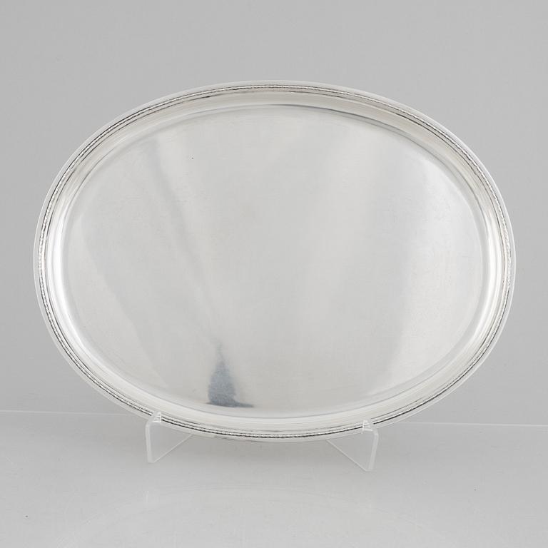 A Swedish silver tray, marks of Carl Fredrik Carlman, Stockholm 1947.