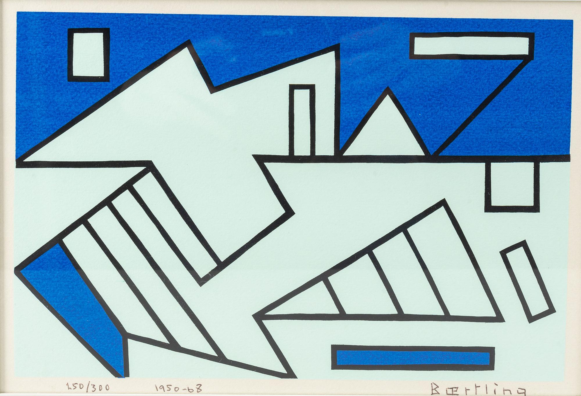 OLLE BAERTLING, färgserigrafi signerad daterad och numrerad 1950-68 250/300.