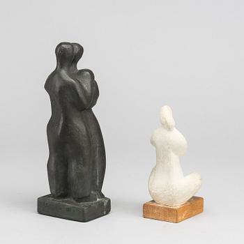 THURE THÖRN, 2 sculptures, bronze and plaster, signed and dated- 54.