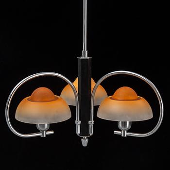 A 1930s art déco ceiling light.