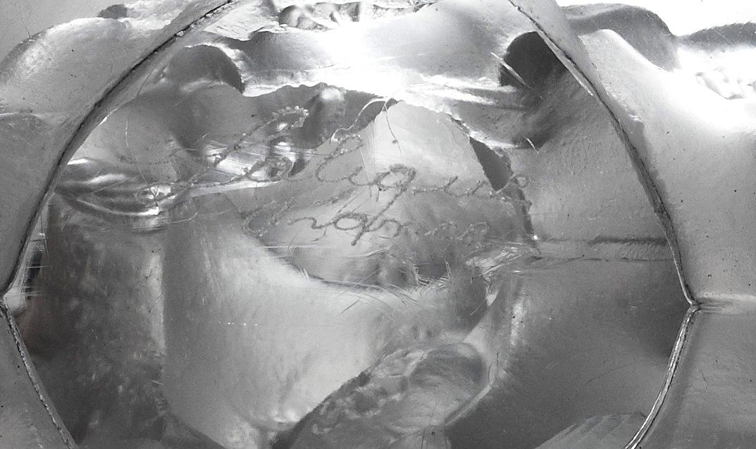 LJUSSTAKAR, 4 st, glas, Lalique, Frankrike, 1900-tal. Sign.