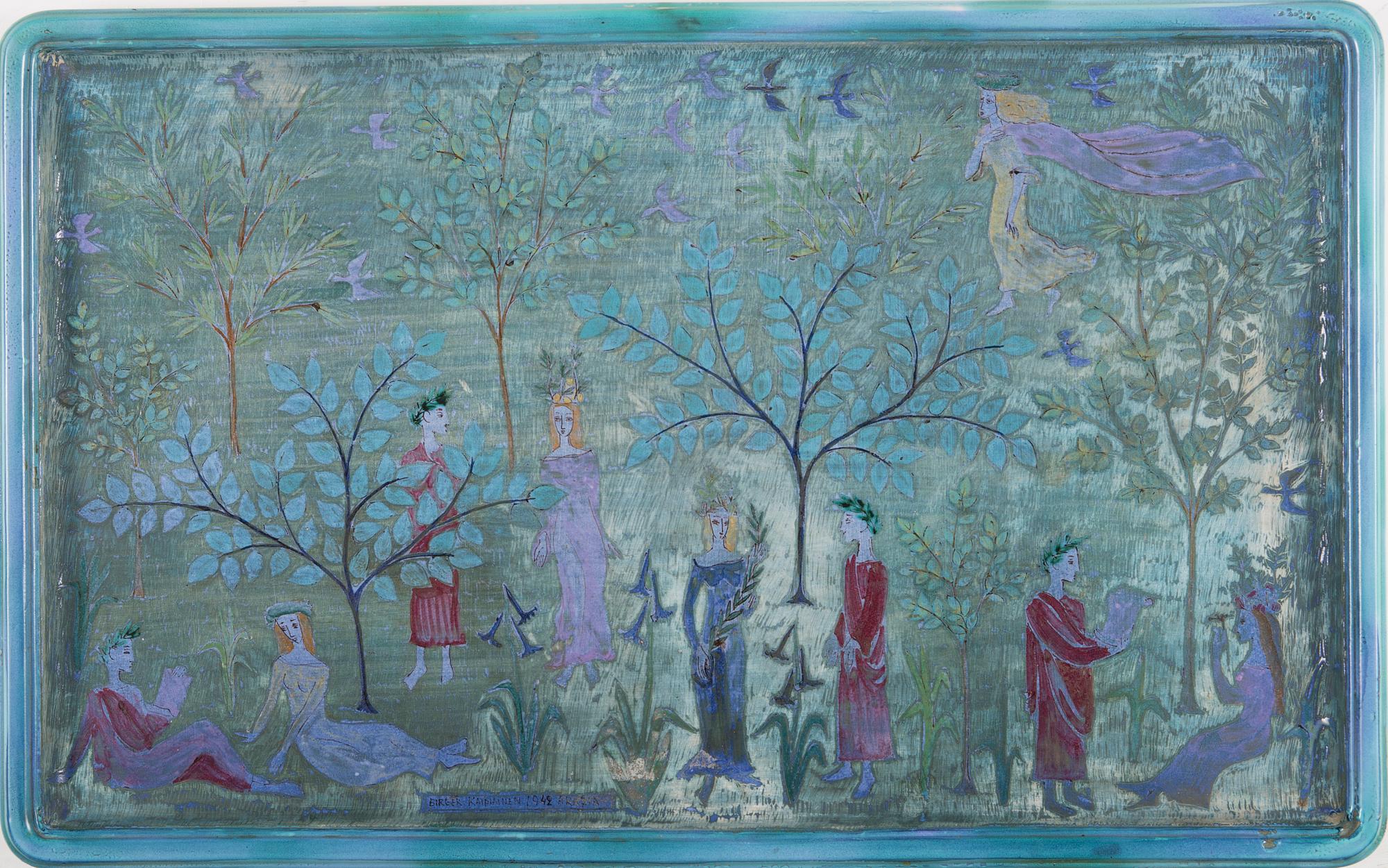 Birger Kaipiainen, A tray table signed Kaipiainen 1942, Arabia.